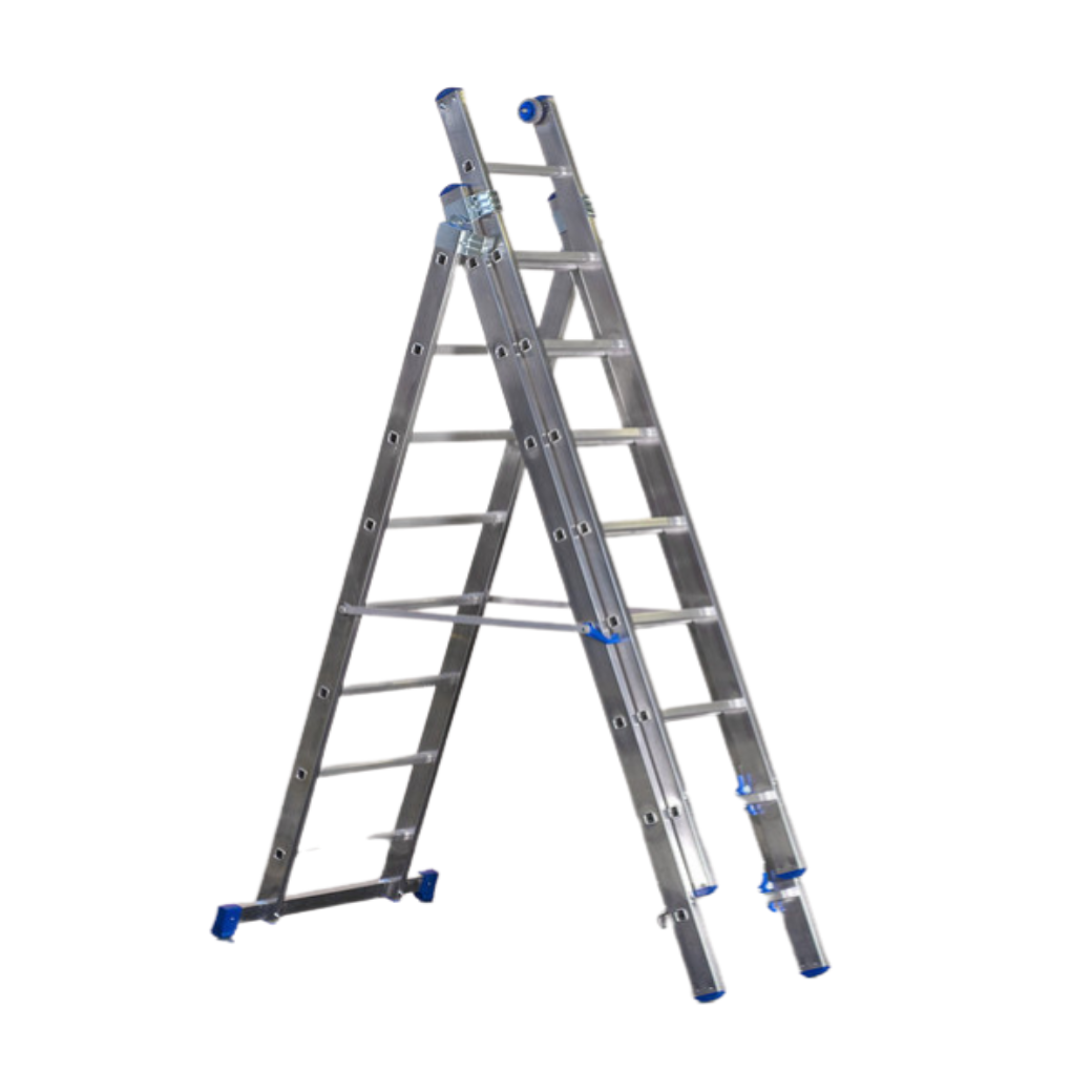 2,5M Scala in alluminio a 3 tronchi