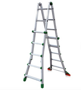 Scala lunga 5.12 m - 4 x 5 pioli - Asta allungabile