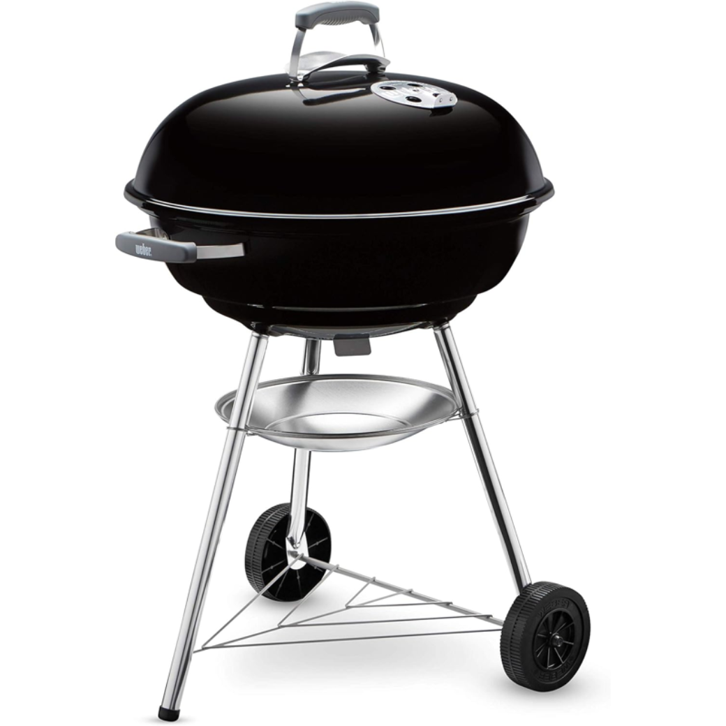 Barbecue con, griglia e coperchio, nero